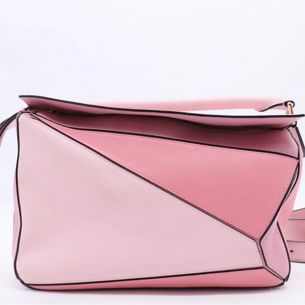 Loewe Puzzle Bag Pink Leather Medium shoulder bag